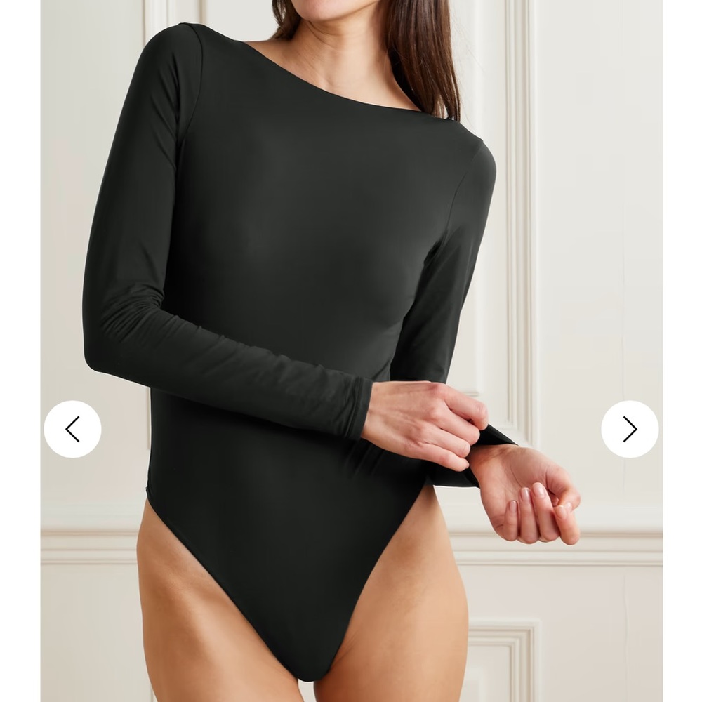 SKIMS Black Long Sleeve Bodysuit